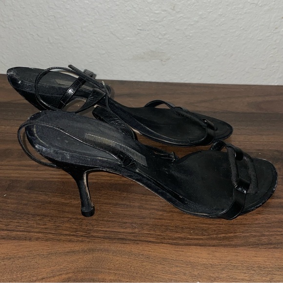 Alberta Ferretti Black Strappy Heels Size 8 - Picture 4 of 10